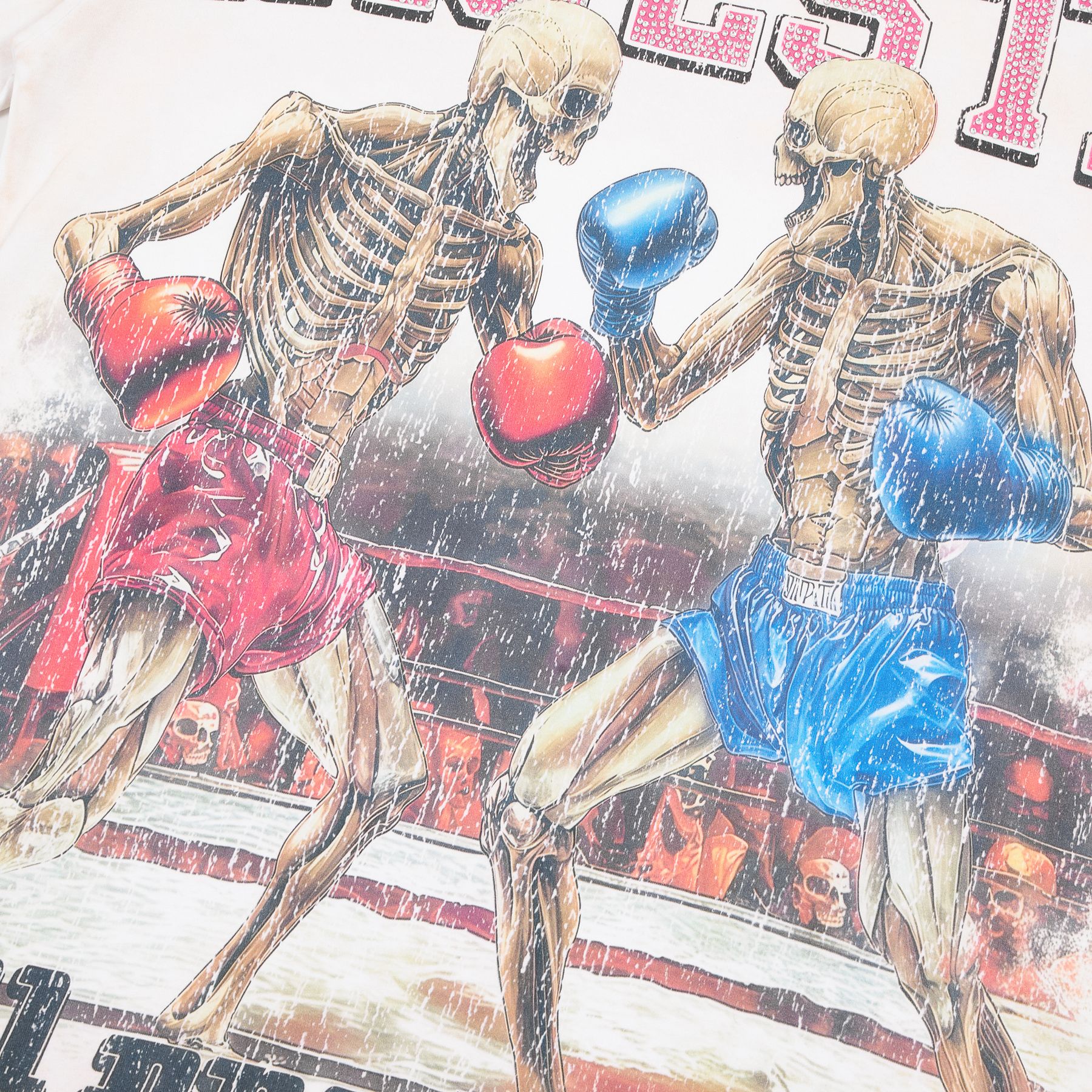 MAJESTIK Skeleton Boxing Graphic T-Shirt ¡ª detail