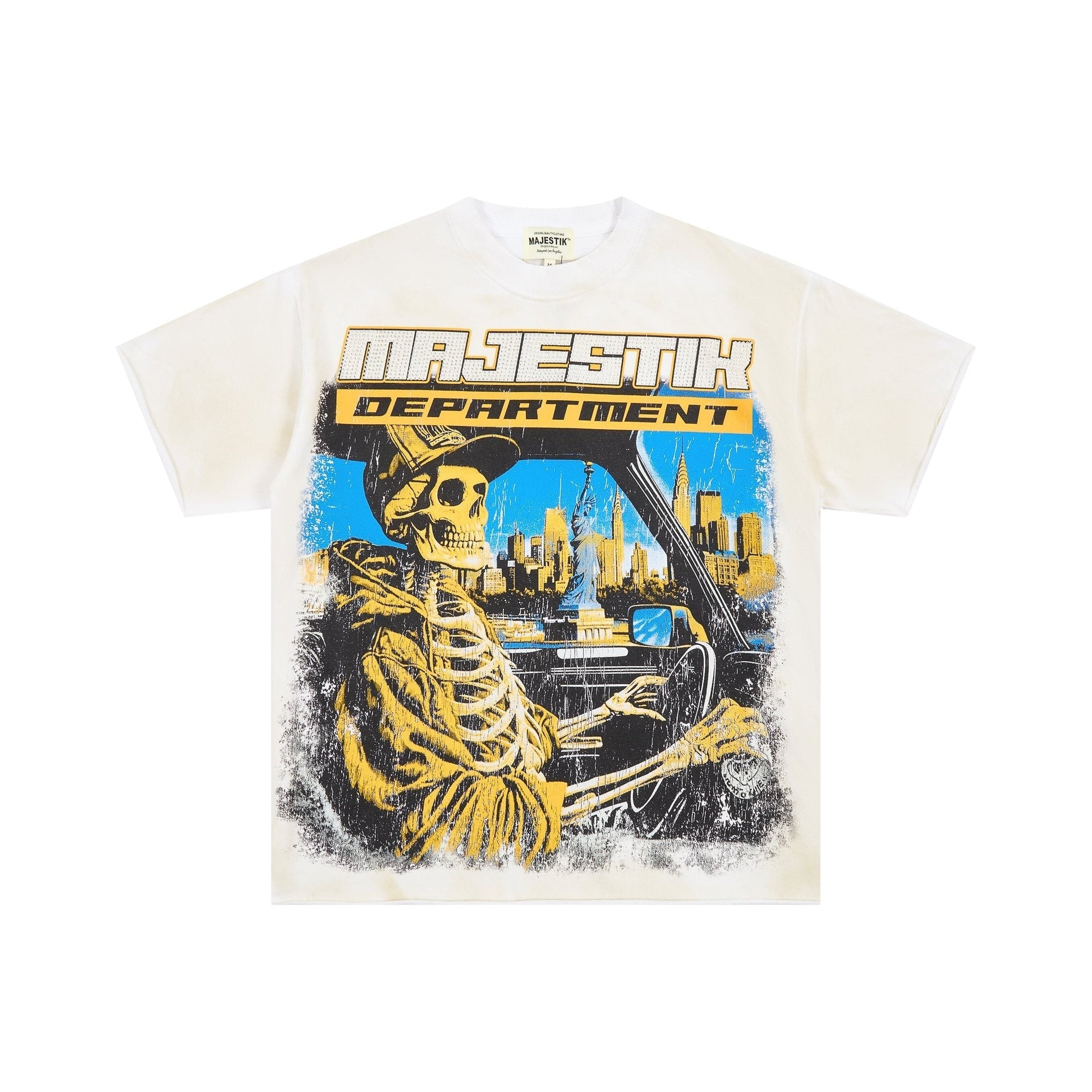 MAJESTIK Skeleton Driver Graphic T-Shirt ¡ª hero