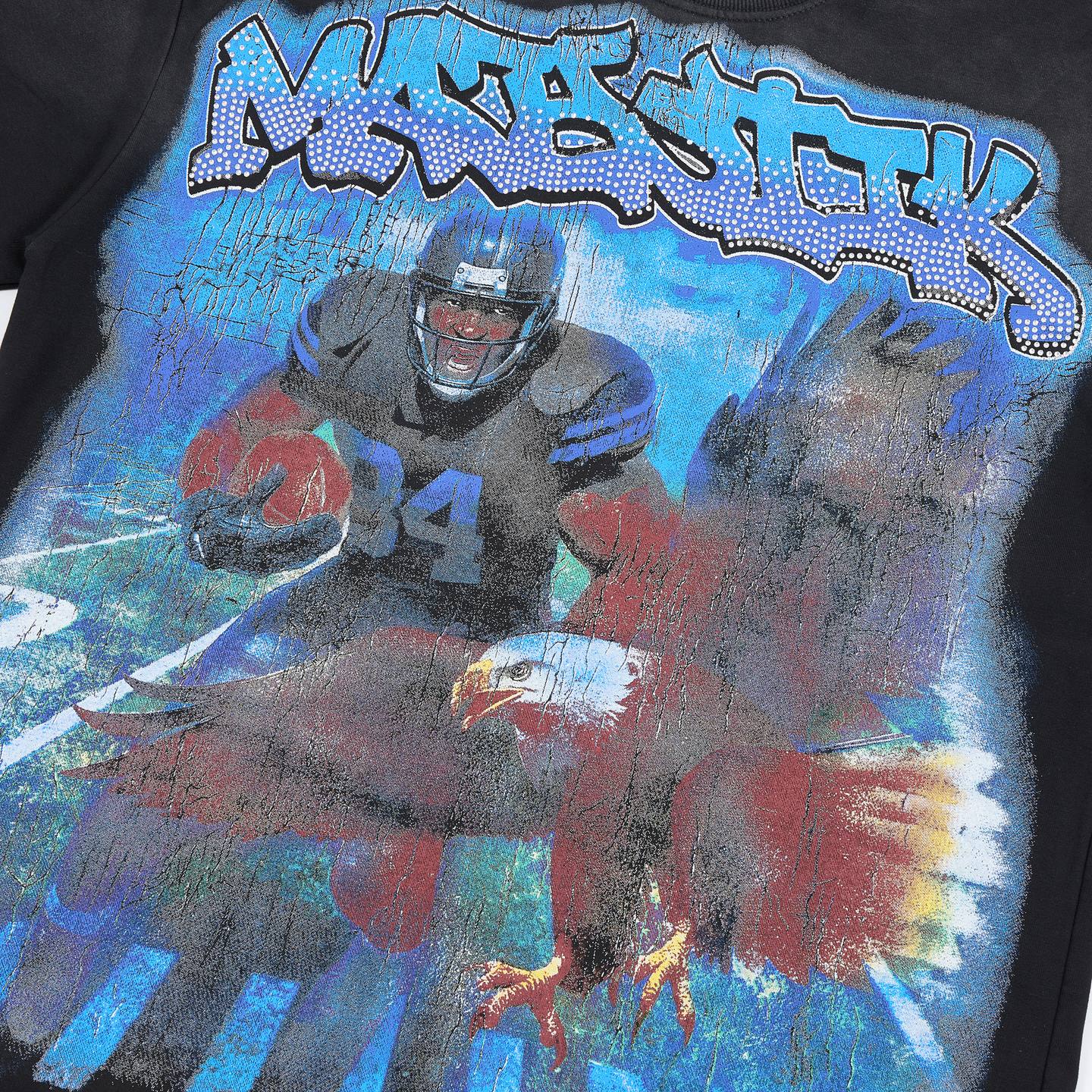 MAJESTIK City View Rhinestone Football Graphic T-Shirt ¡ª detail