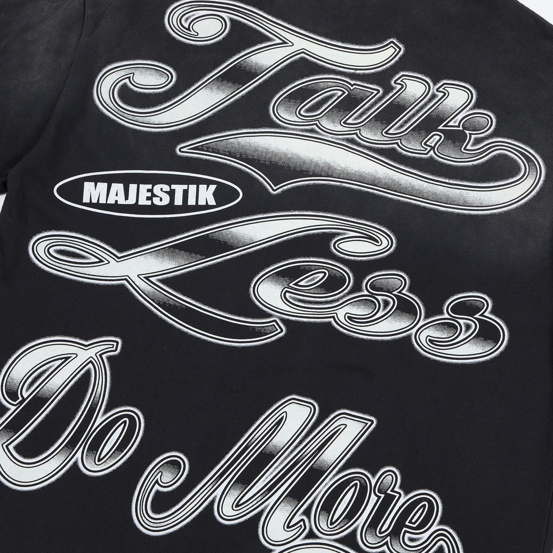 MAJESTIK City View Rhinestone Football Graphic T-Shirt ¡ª detail