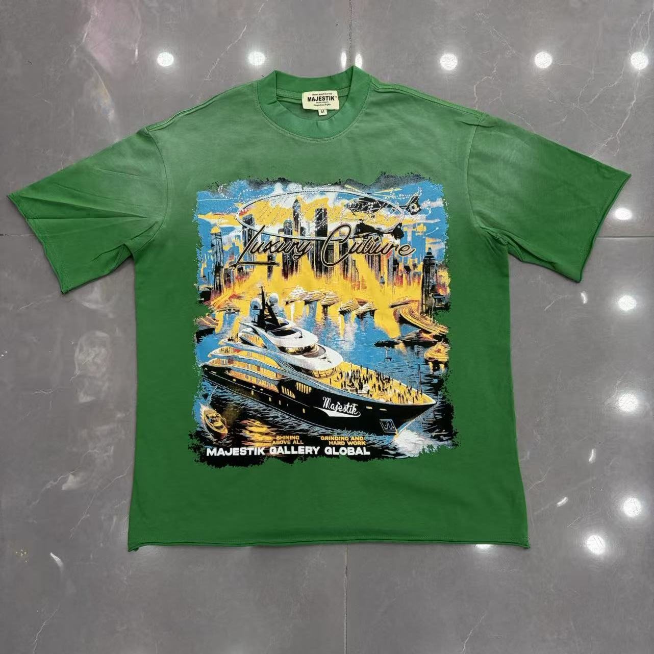 MAJESTIK Luxury Culture Yacht Graphic T-Shirt ¡ª front