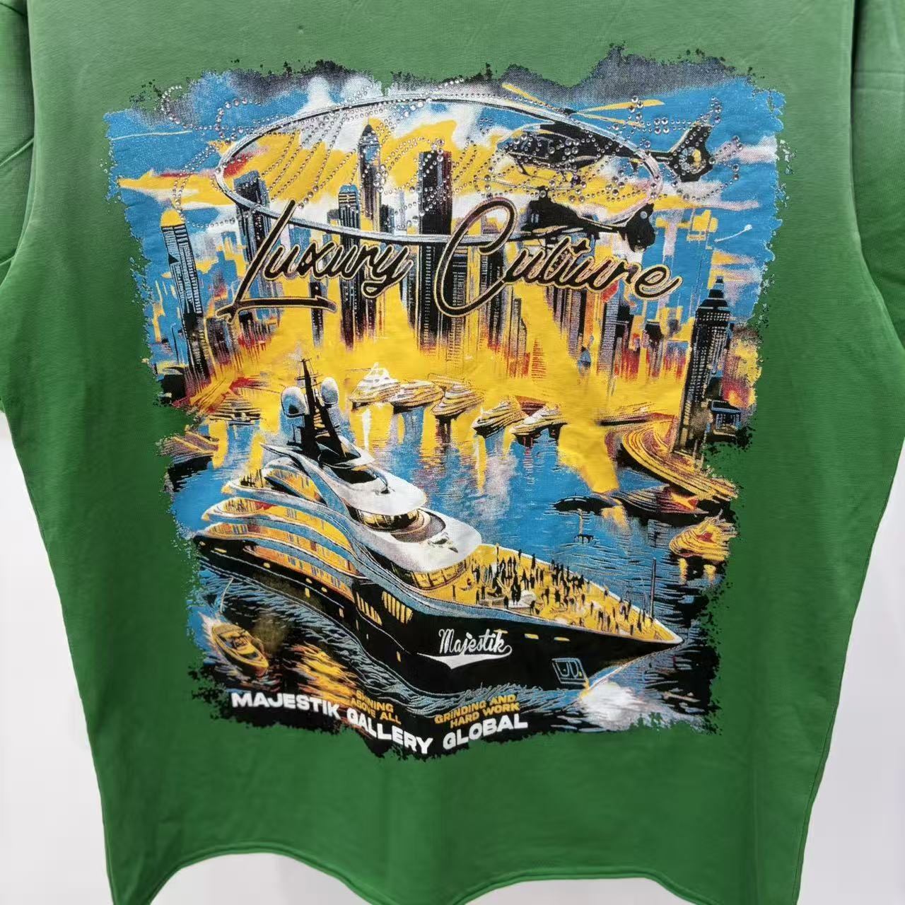MAJESTIK Luxury Culture Yacht Graphic T-Shirt ¡ª detail
