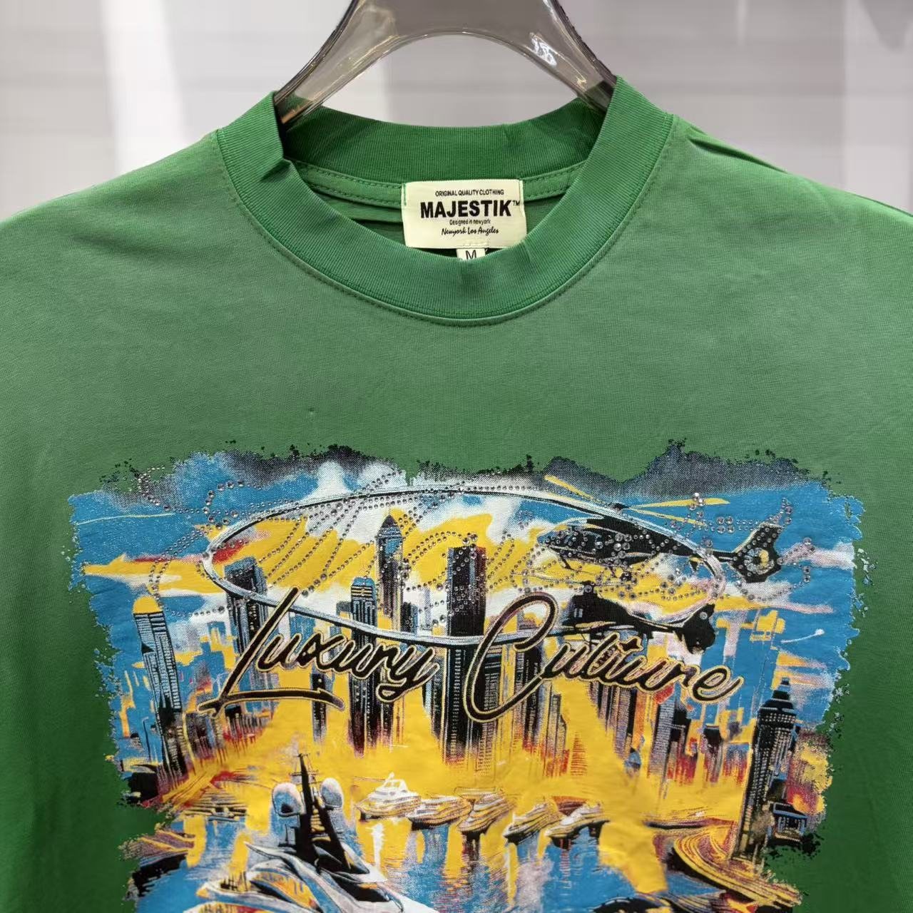 MAJESTIK Luxury Culture Yacht Graphic T-Shirt ¡ª detail