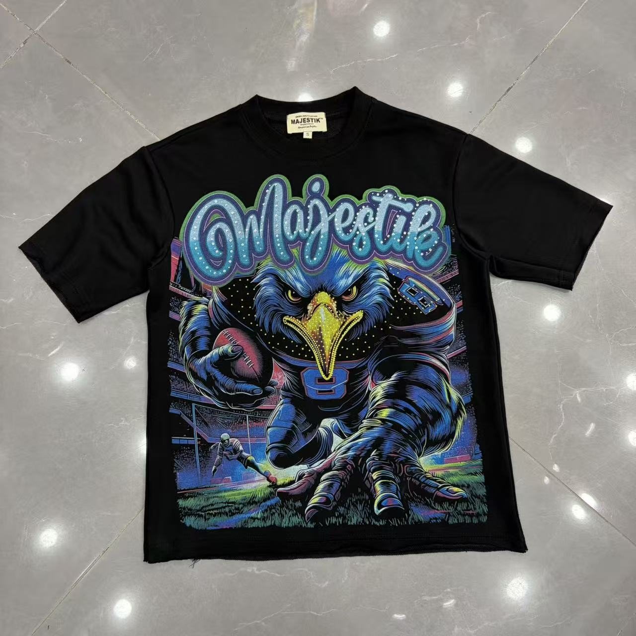 MAJESTIK Eagle Script Graphic Short-Sleeve T-Shirt ¡ª hero