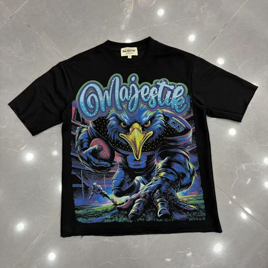 MAJESTIK Eagle Script Graphic Short-Sleeve T-Shirt ¡ª hero