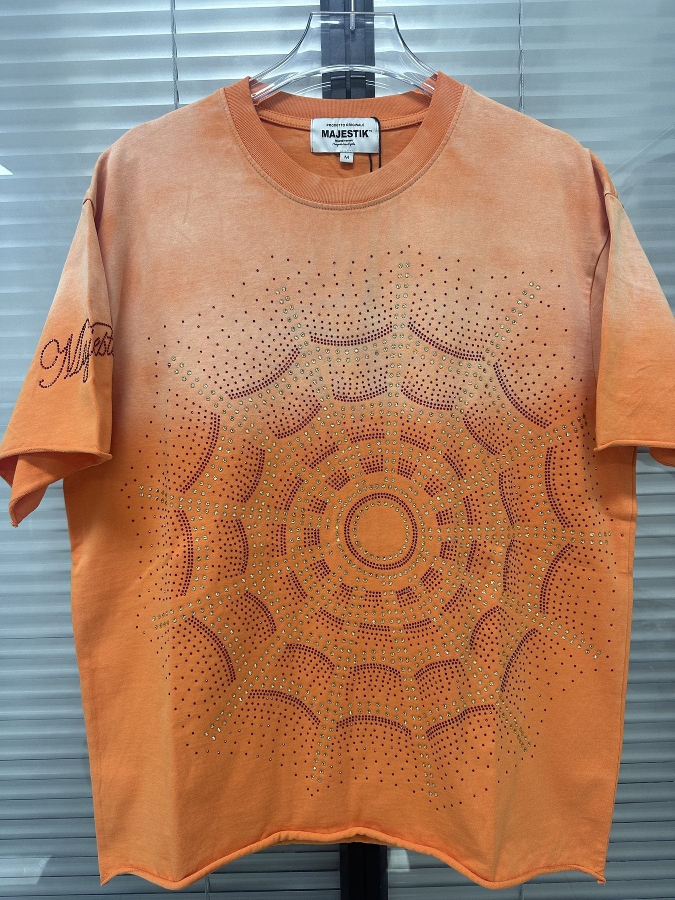 MAJESTIK Rhinestone Spiderweb Graphic T-Shirt ¡ª context
