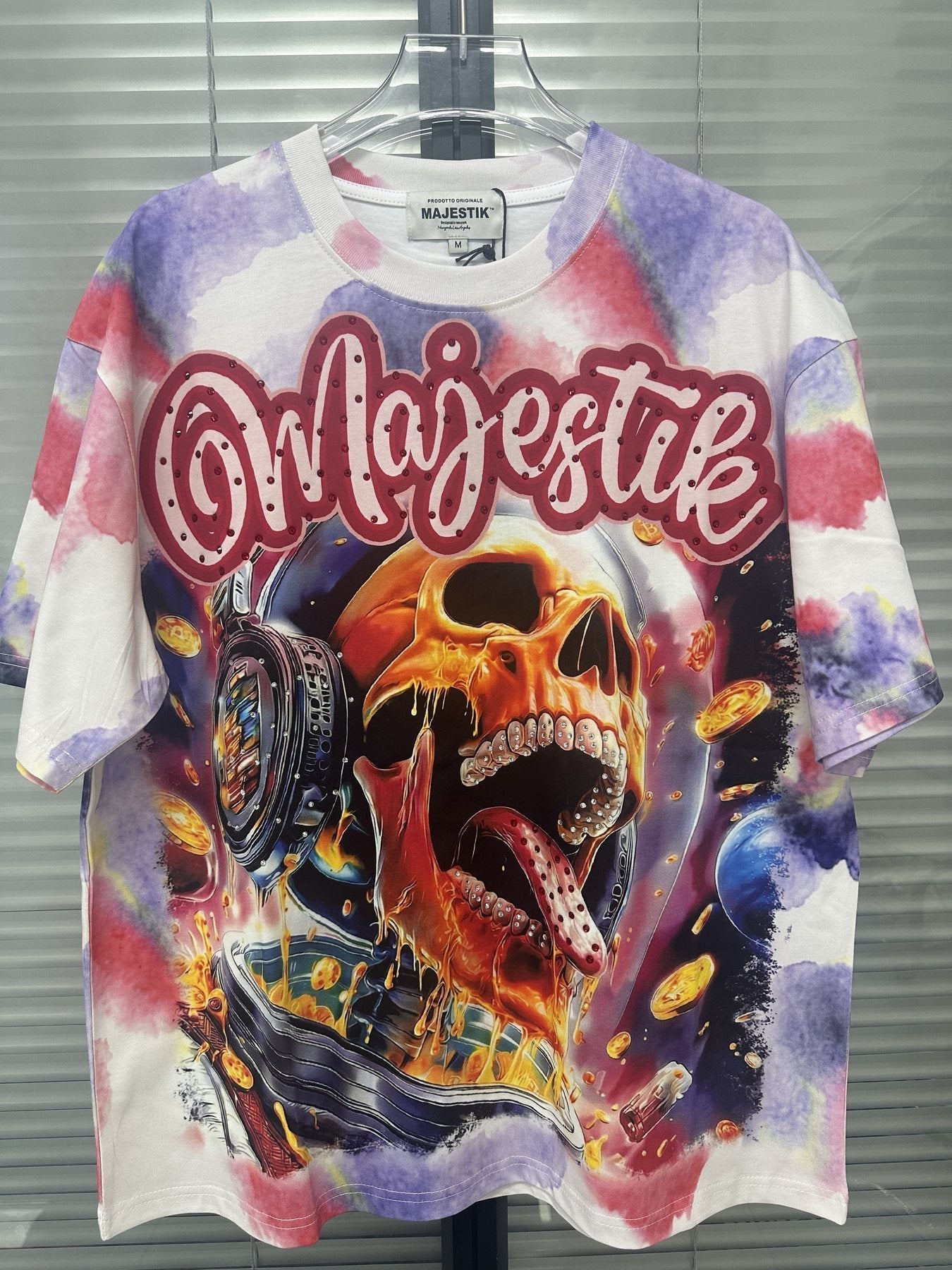 MAJESTIK Watercolor Tie-Dye Graphic T-Shirt ¡ª front