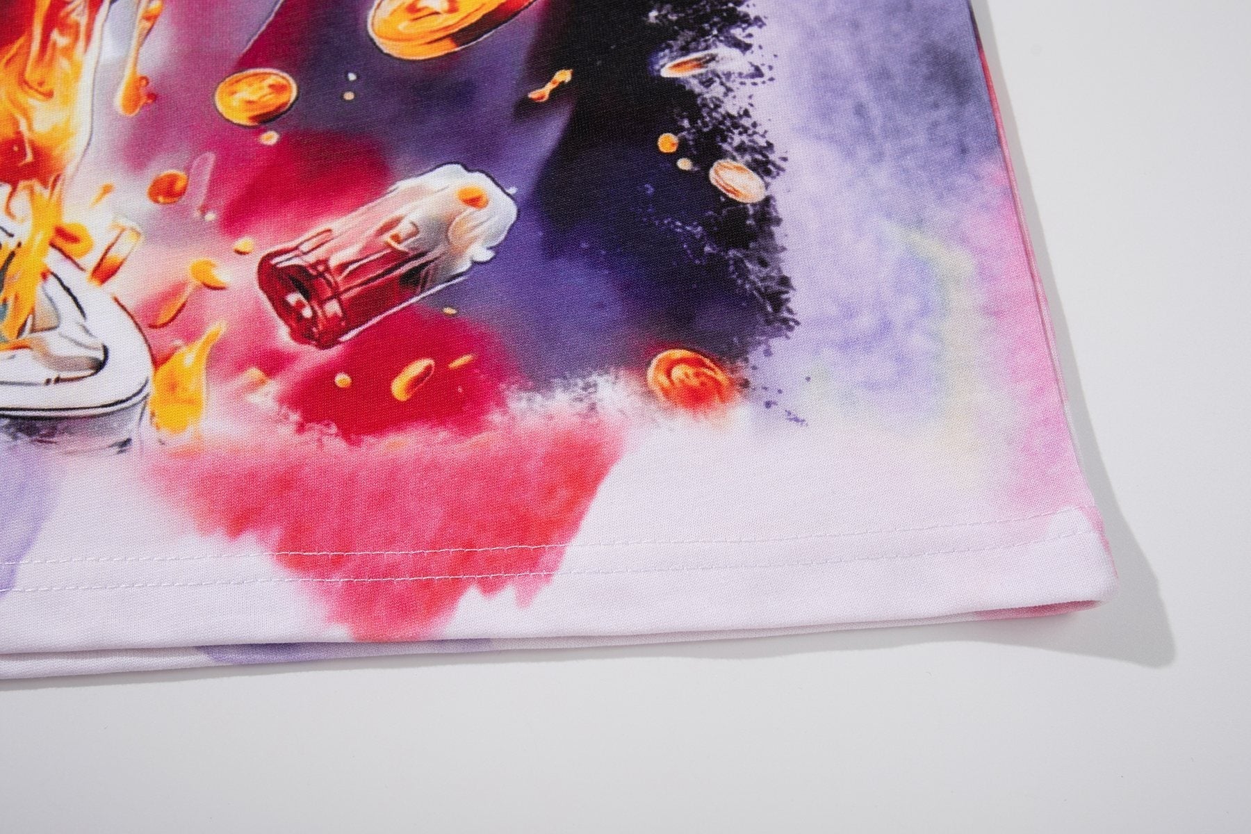 MAJESTIK Watercolor Tie-Dye Graphic T-Shirt ¡ª detail