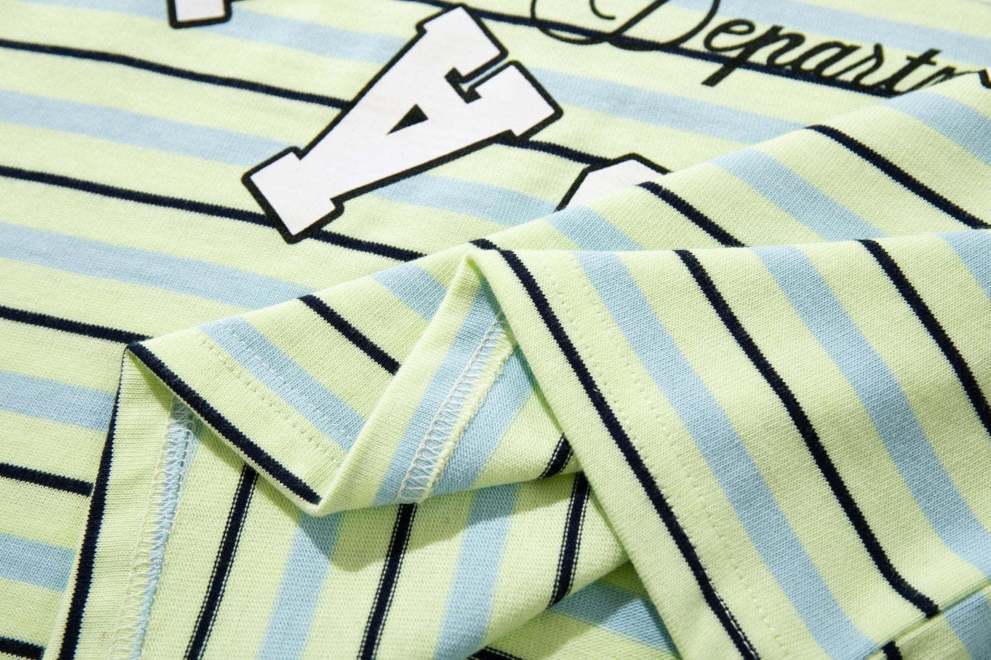 MAJESTIK Mint Green Striped Half-Zip Polo Shirt ¡ª detail