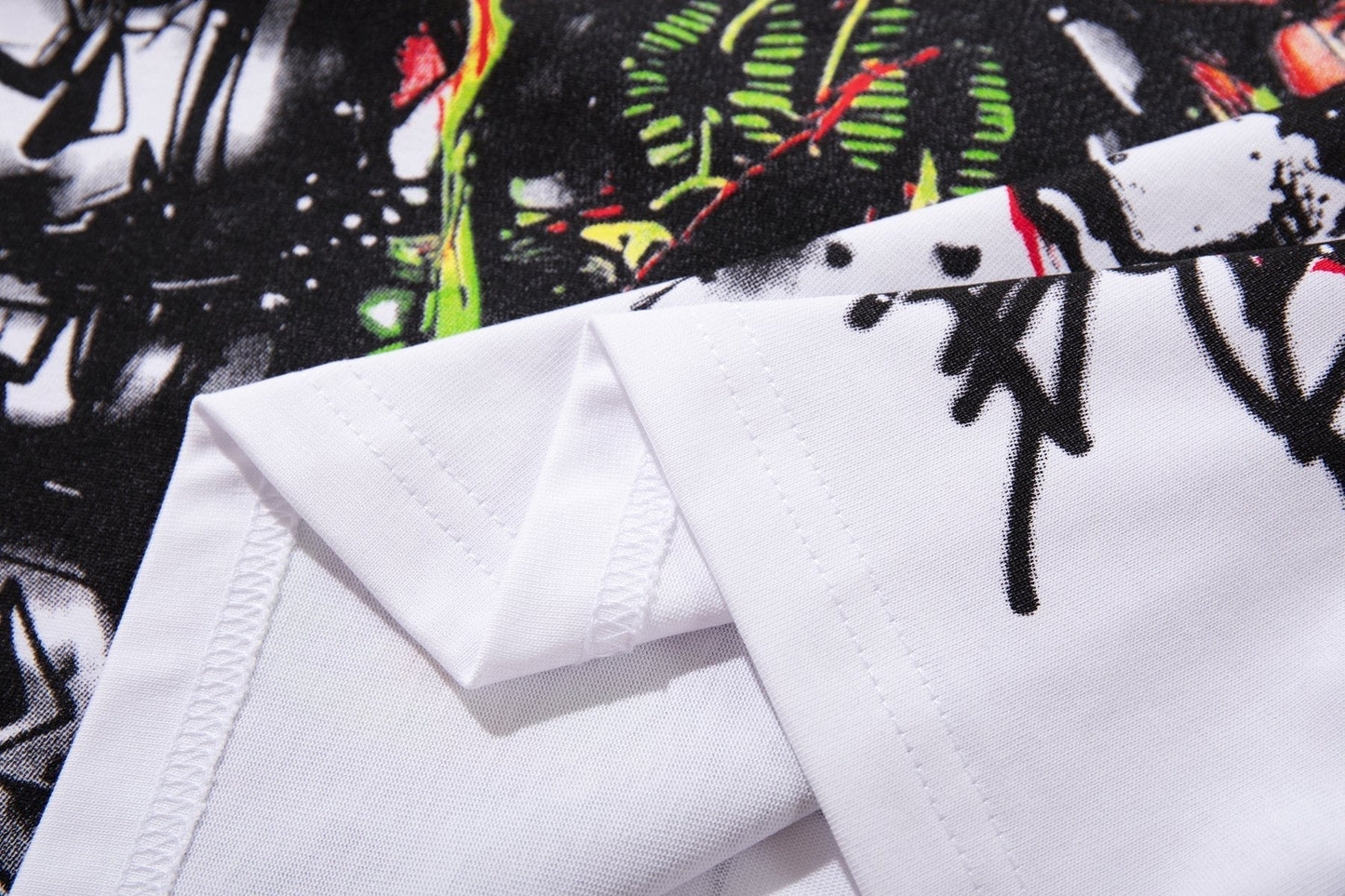 MAJESTIK Distressed Rhinestone Graphic Short-Sleeve T-Shirt ¡ª detail