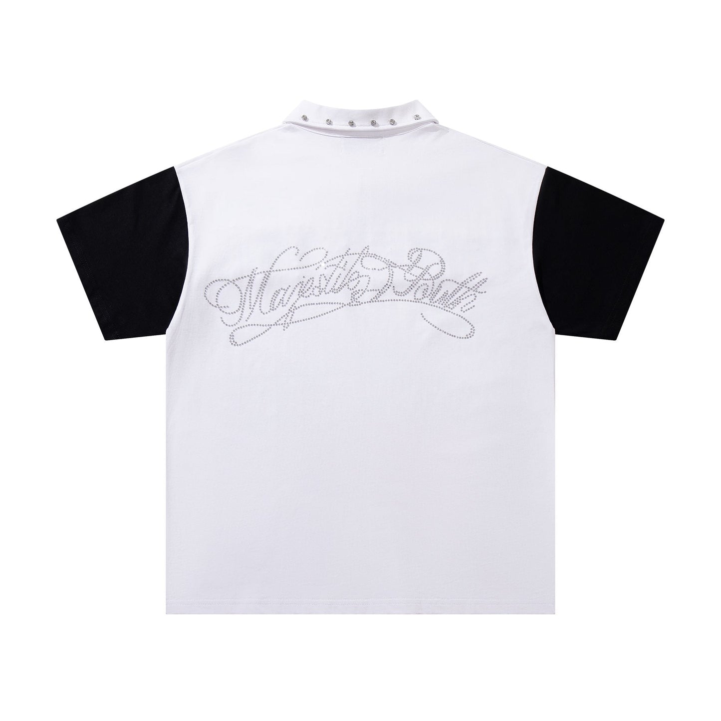 MAJESTIK Car Graphic Zip-Front Short-Sleeve T-Shirt ¡ª back