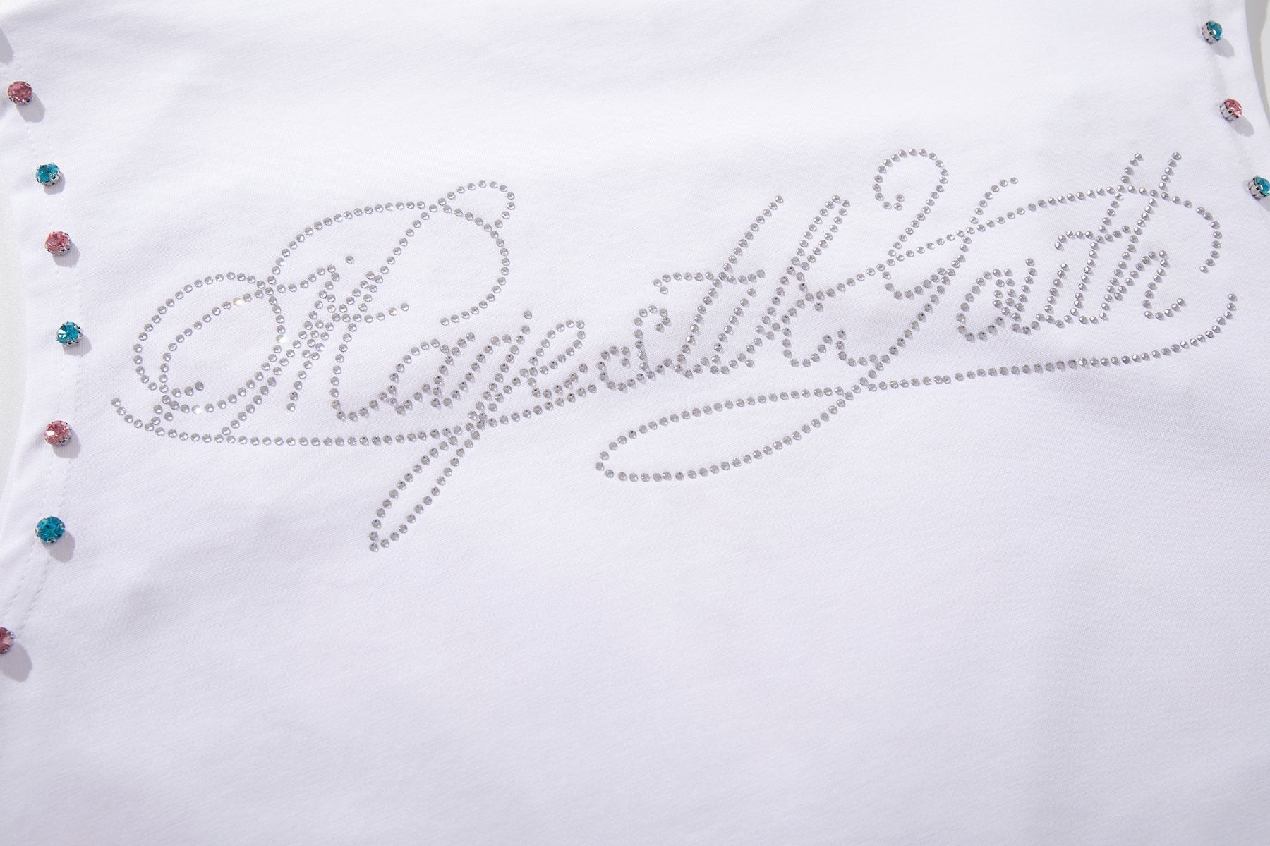 MAJESTIK Horse Rider Rhinestone Sleeveless T-Shirt ¡ª detail