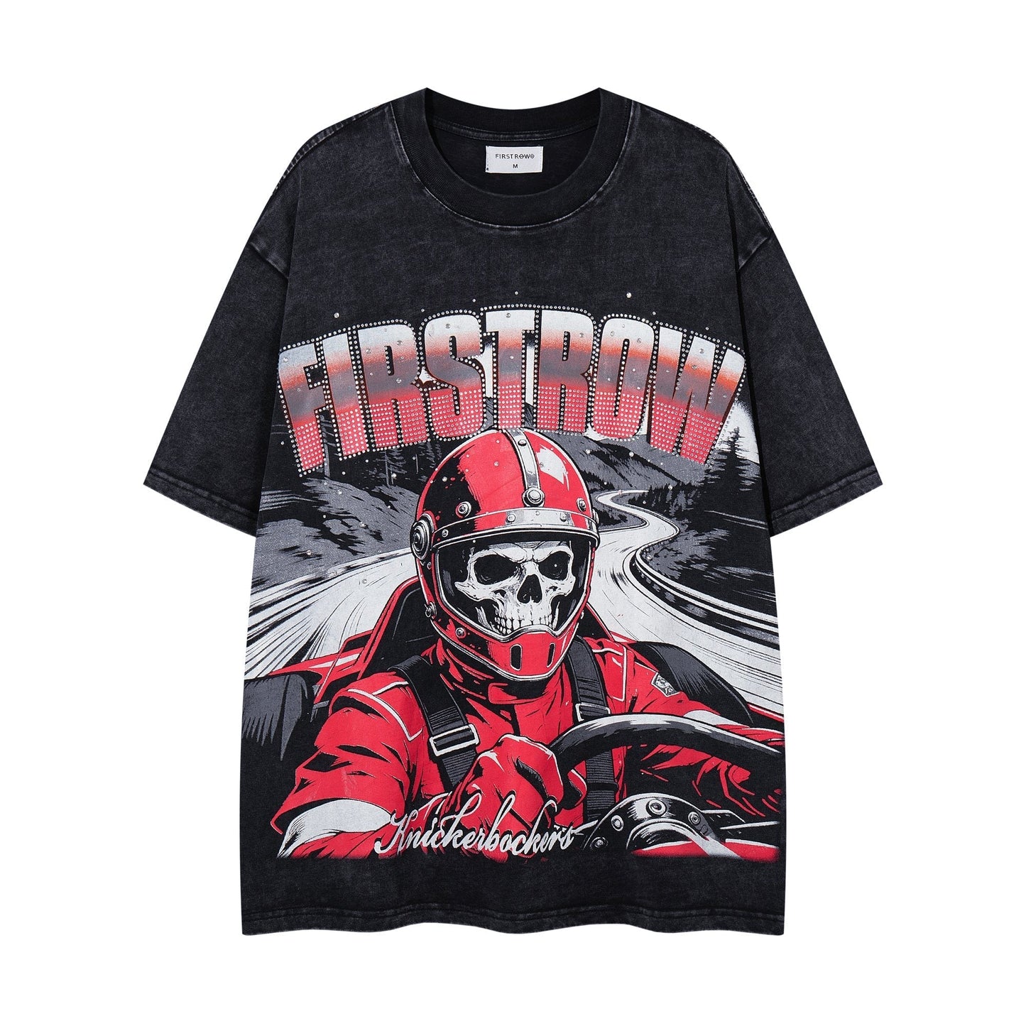 MAJESTIK Racing Skull Graphic T-Shirt ¡ª hero