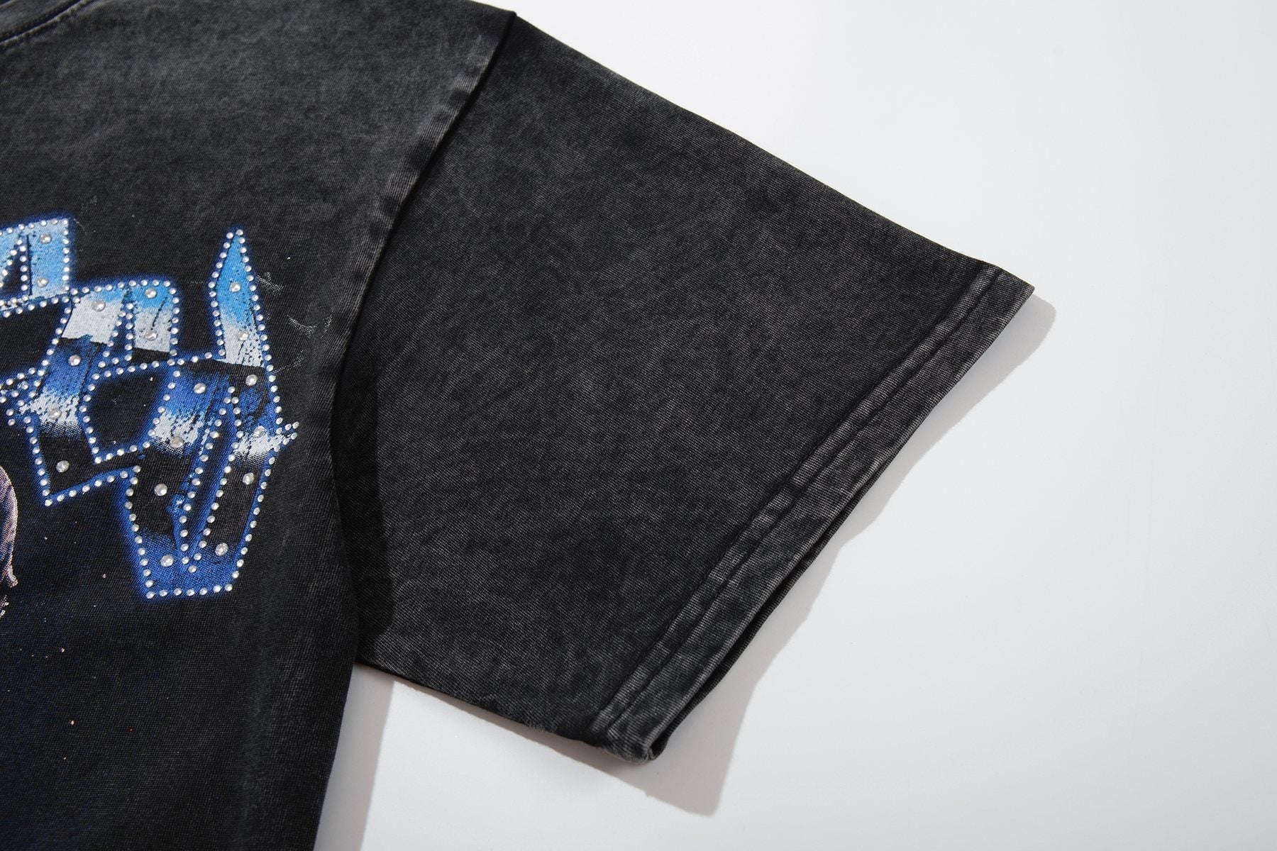 MAJESTIK Racing Graphic Acid-Wash T-Shirt ¡ª detail
