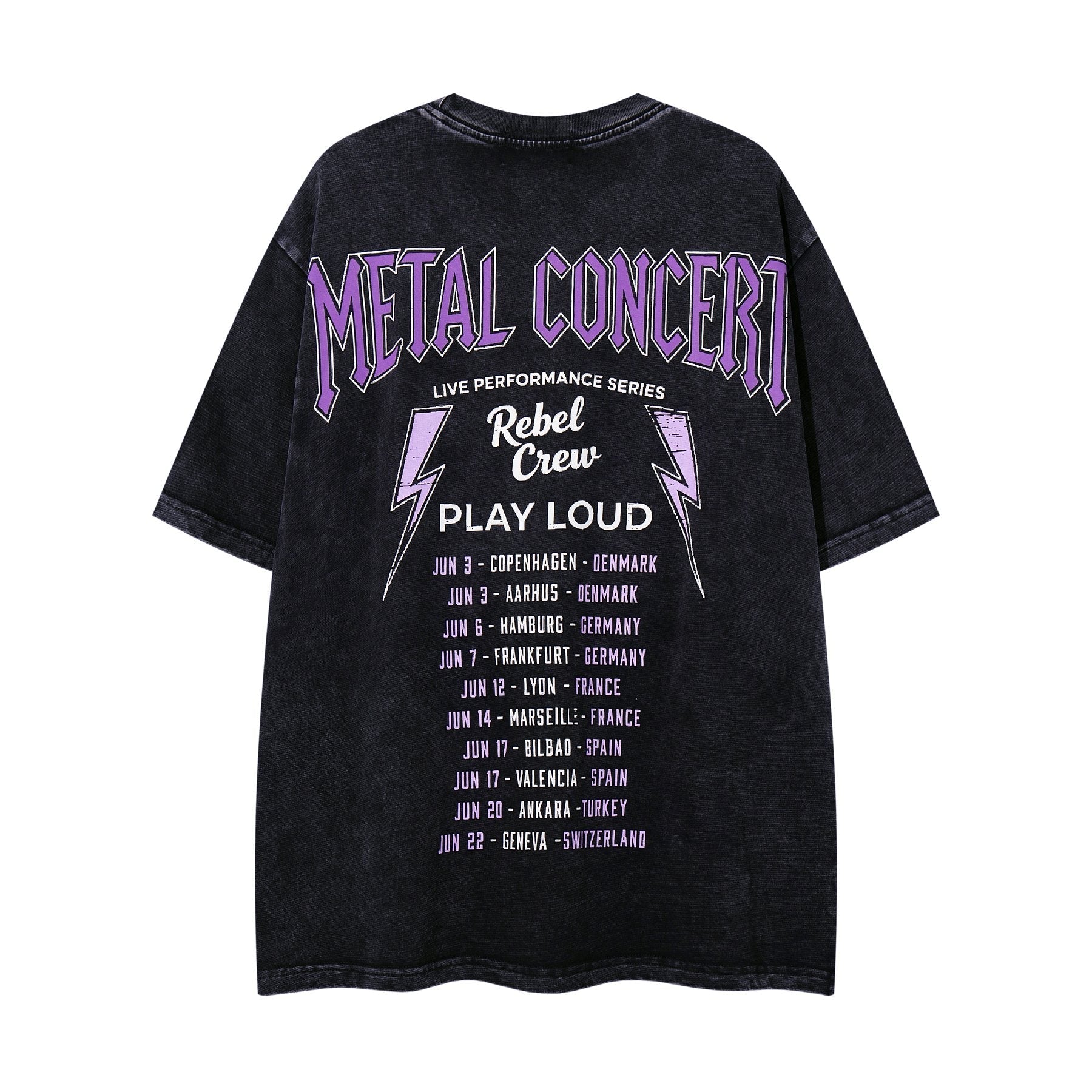 MAJESTIK Washed Rhinestone Graphic T-Shirt ¡ª back
