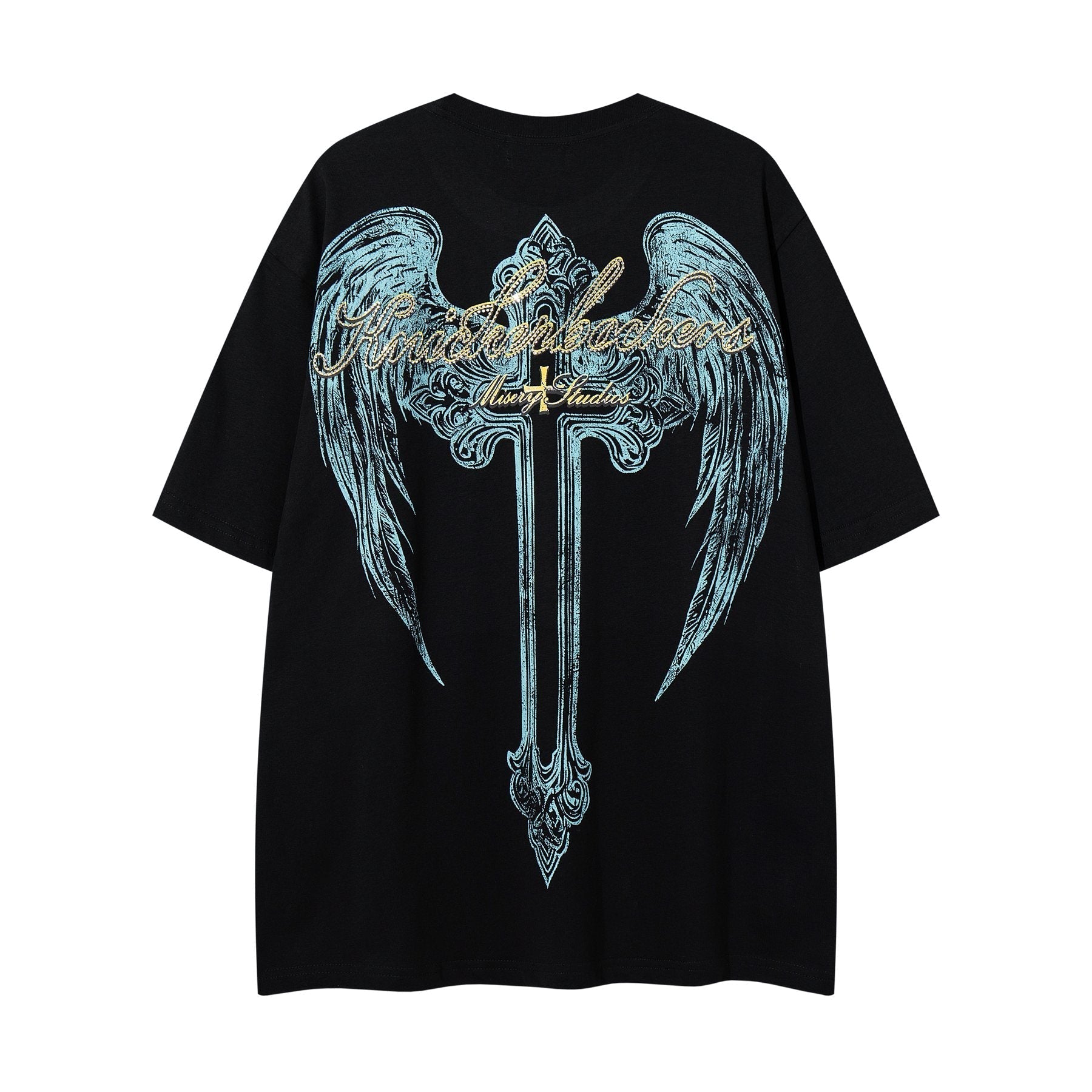 MAJESTIK Alien Skull Wing Graphic T-Shirt ¡ª back