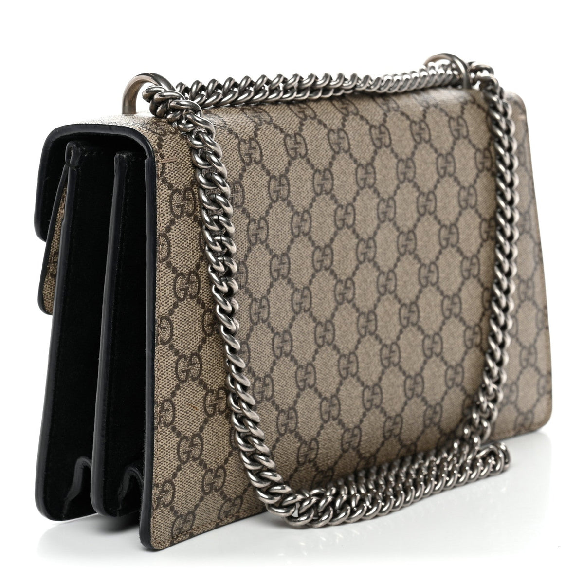 GG Supreme Monogram Small Dionysus Shoulder Bag Black