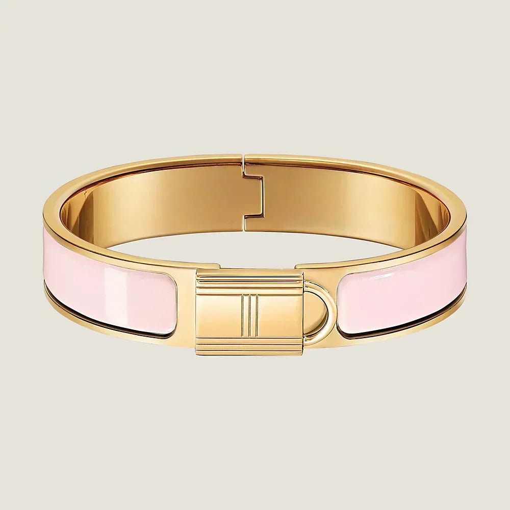 Hermes Clic Cadenas Pink 18K Gold Bracelet