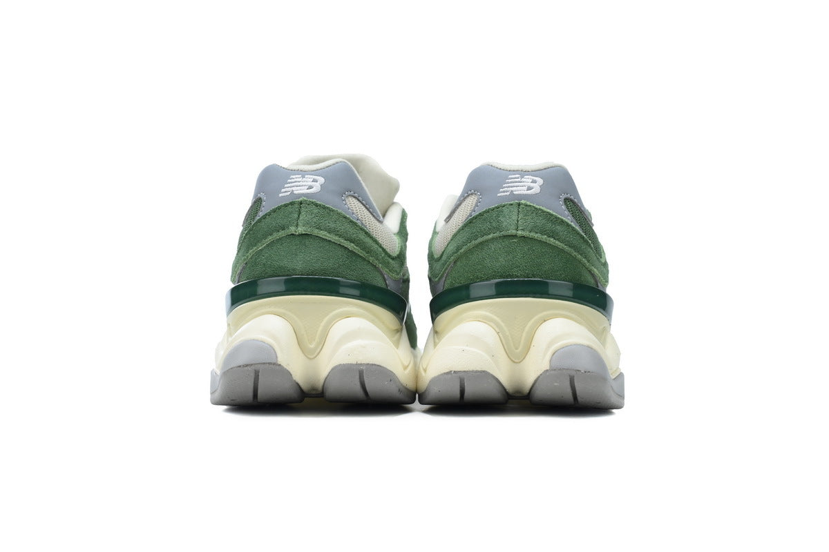 New Balance 9060 Women's & Men's Green Cream Grey Chunky Retro Sneakers