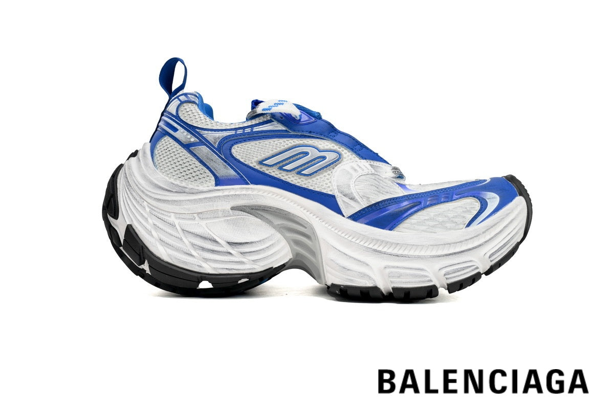 Balenciaga Runner men's shoes  women sneakers ¨C White & Blue