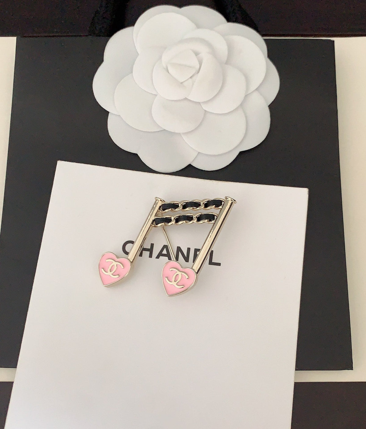Chanel Music Symbol 18K Gold Brooch