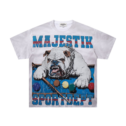 MAJESTIK Bulldog Billiards Graphic T-Shirt ¡ª hero
