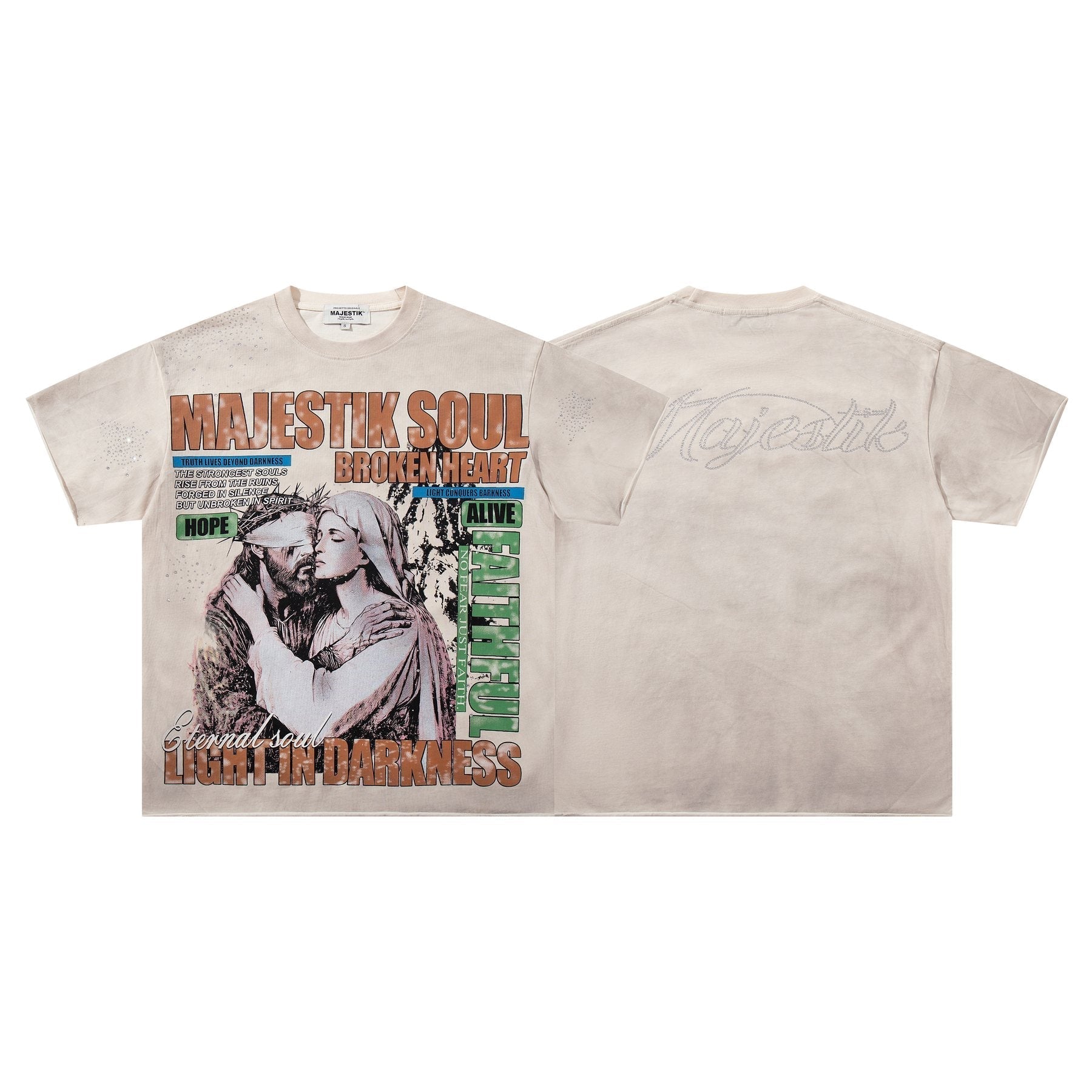 MAJESTIK Broken Heart Graphic T-Shirt ¡ª front