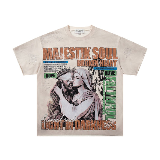MAJESTIK Broken Heart Graphic T-Shirt ¡ª hero