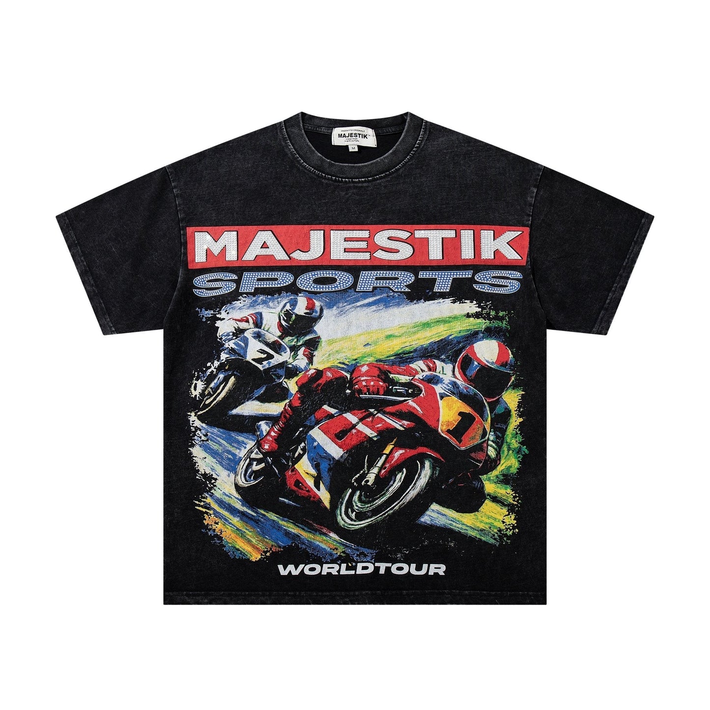 MAJESTIK Motorcycle World Tour Graphic T-Shirt ¡ª front