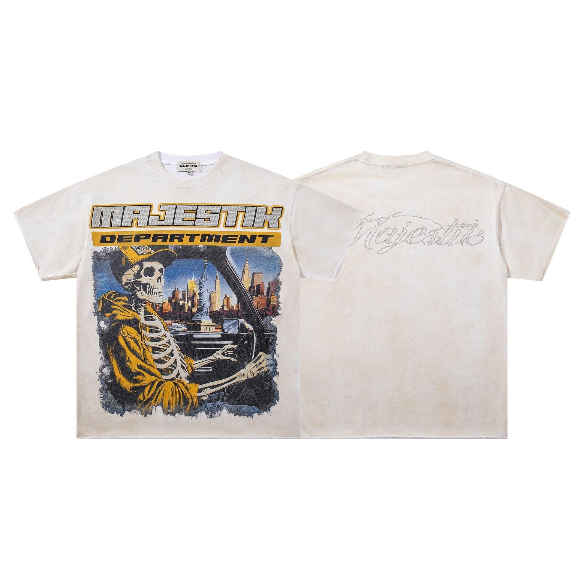 MAJESTIK Skeleton Driver Graphic T-Shirt ¡ª hero